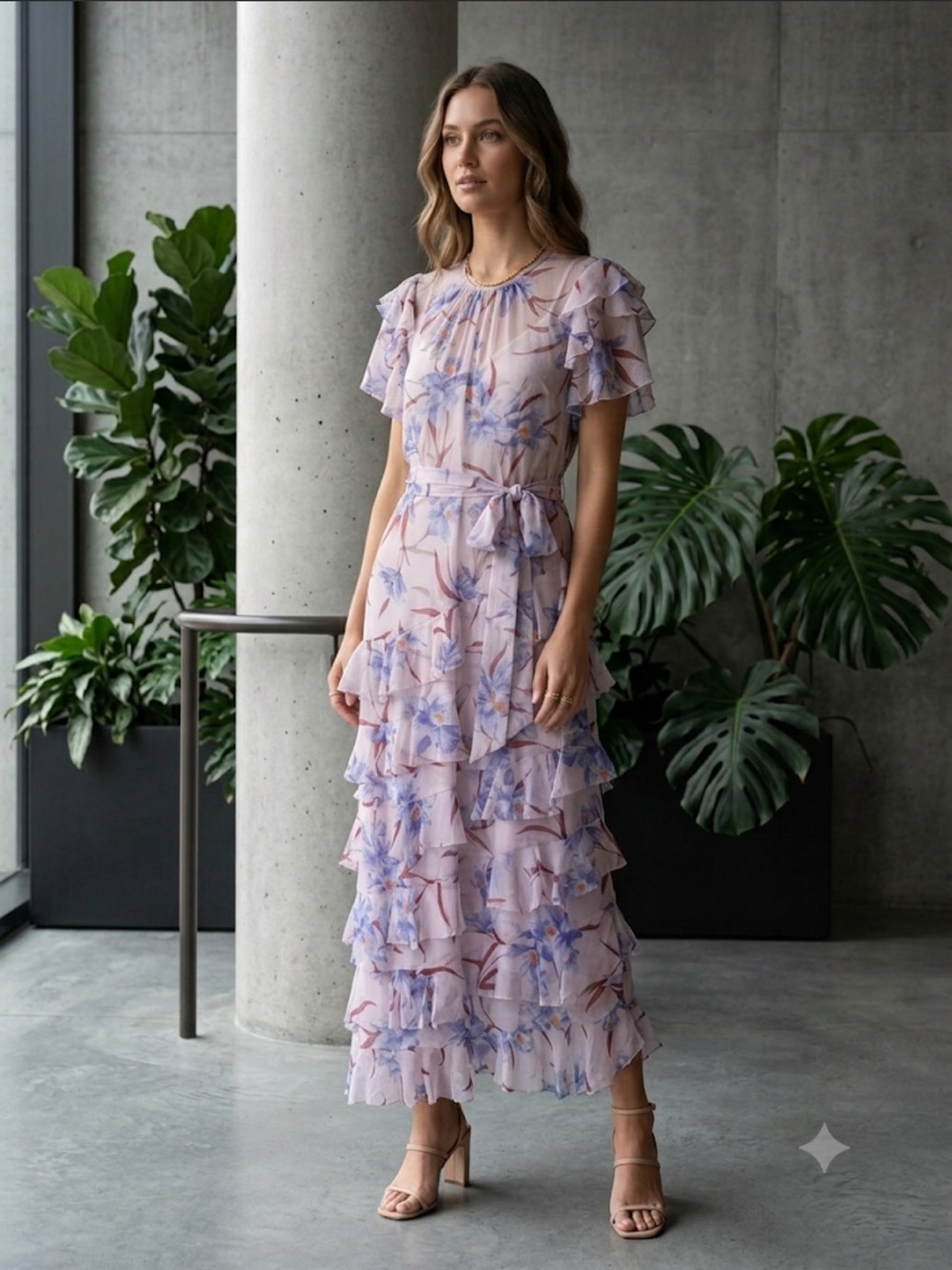 252. ZIMMERMANN | 100% Silk | Maxi Dress | Detachable Slip | Size 2 | 23/51 US 8